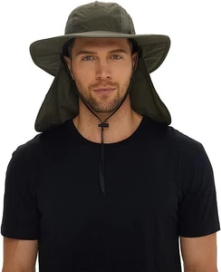 Gorra de playa con ala ancha para hombres y mujeres con solapa para el cuello - Bild 1 von 7