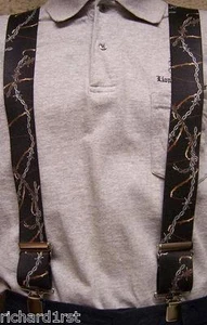 Suspenders 2"x48" FULLY Elastic Biker Barbed Wire and Razor Wire NEW - Picture 1 of 1
