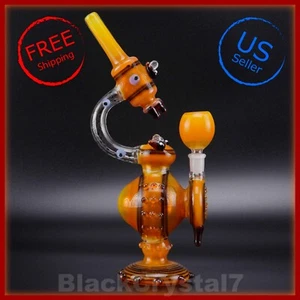 12" Handmade Bee Microscope Hookah Bubbler Tobacco Smoking Water Pipes - Picture 1 of 5