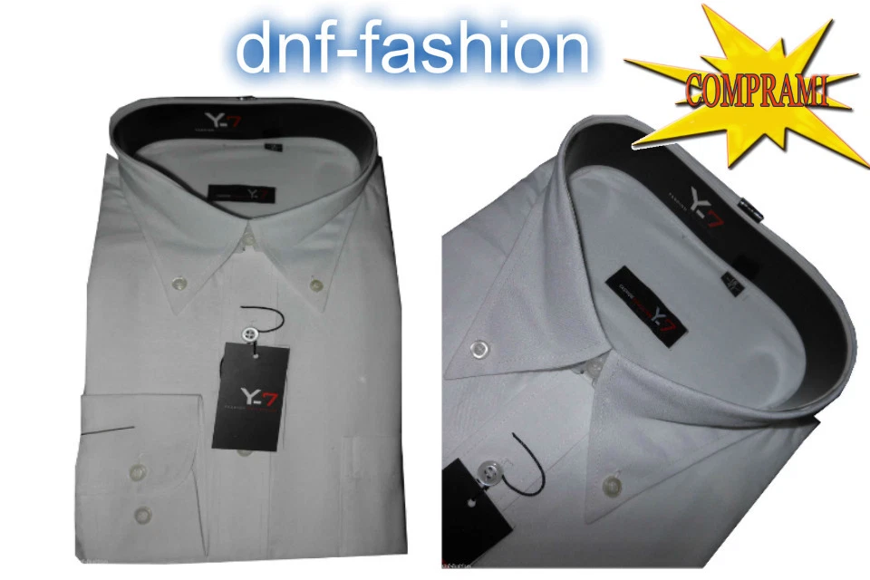 Camicia classica uomo Y-7 manica lunga collo Button down  art 137 - Immagine 1 di 1