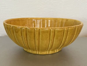 Vintage Haeger Planter Oval Bowl Speckled 4020B Harvest Gold Ribbed USA - Picture 1 of 5