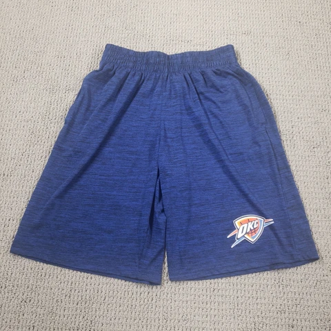 NBA Oklahoma City Thunder Boy's L Athletic Shorts Blue Black Activewear Cover