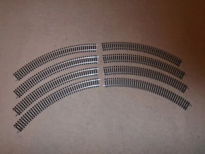 Collection of 8 x R605 Nickel Silver Curves for Hornby OO Gauge Train Sets. - Image 1 of 3