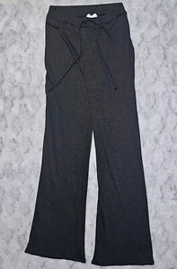 Pink Lily Womens Bell bottom Stretch Pants MED Black Comfy Elastic Waist Sweats - Bild 1 von 8