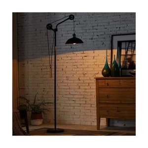 LeeZM Dimmable Industrial Floor Lamp for Living Room,Rustic Farmhouse Floor L... - Picture 1 of 8