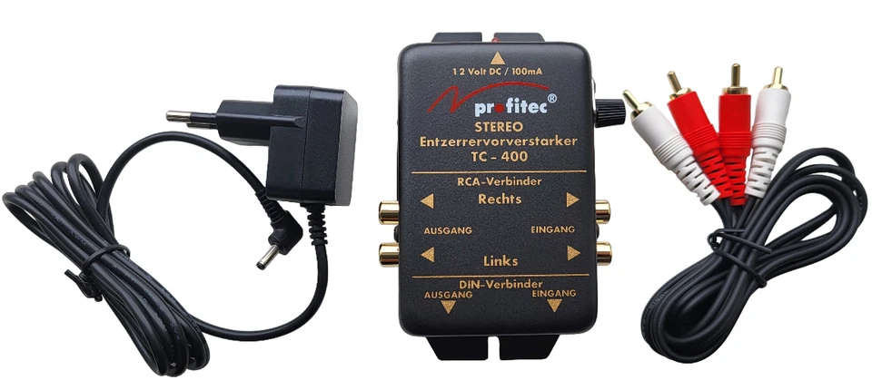Plattenspieler Entzerrer und Vorverstärker Profitec mit cinchkabel Stereo TC 40 - Bild 1 von 4