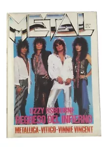 Vintage 1986 Ozzy Osbourne Metallica Kiss Argentinian Heavy Metal Rock Magazine - Foto 1 di 11