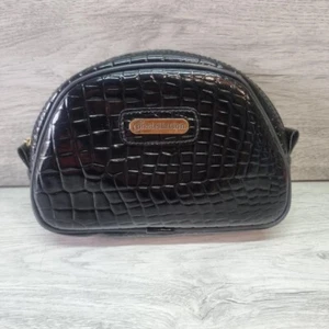 Borsa donna Constellation coccodrillo nera pochette fodera trucco mezza luna - Foto 1 di 8