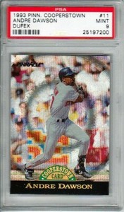 ANDRE DAWSON PSA 9 Mint 1993 Pinnacle Cooperstown Special Dufex Red Sox rare