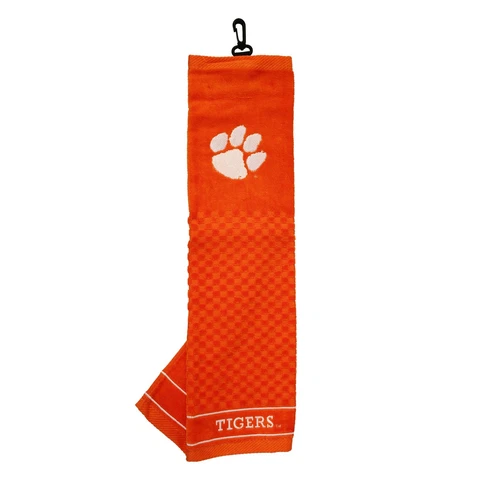 Clemson Tigers Golf Bag Embroidered Towel  - Tri-Fold 16" x 25" Course Club Cover