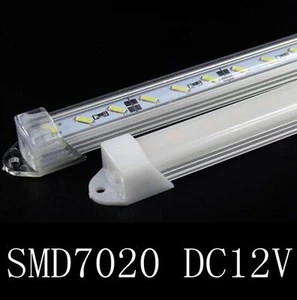 10pcs Bar Rigid Strip Light U Aluminum Shell 50cm DC12V 36led SMD7020 + PC cover - Picture 1 of 8