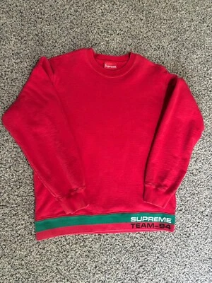 Supreme Rib Stripe Cuello Redondo SS19 TALLA Mediano Equipo-94 Rojo/Verde Foto 1 de 2