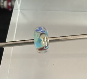 Authentic Trollbeads Limited Edition  Daydream Blossom Glass Bead HTF, rare .