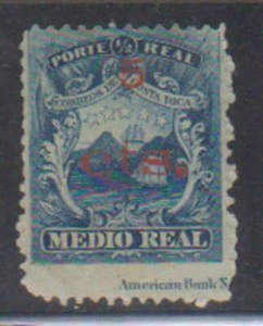 A9656: Costa Rica #13, No U.P.U., Banknote Imprint - Picture 1 of 1