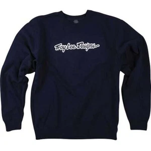 Troy Lee Designs TLD Signature Crew Fleece Sweatshirt Shirt Navy Men's Large L - Picture 1 of 1