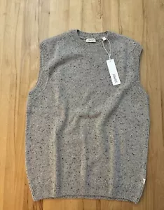 Neu Esprit Herren Wolle Mix Strick Pullover Pullunder Gr. L Grau Meliert - Bild 1 von 3