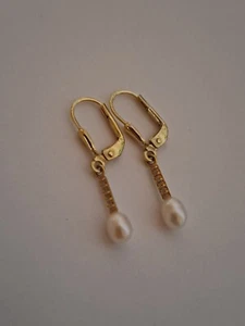 Ohrschmuck: Brisuren, 375er Gelbgold, Perle, Zirkone - Bild 1 von 5
