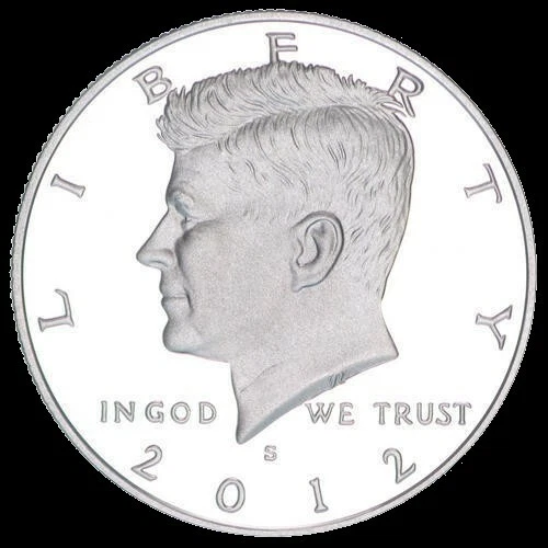 2012 S Kennedy Half Dollar 90% SILVER Gem Deep Cameo PROOF Beautiful Coin US - Image 1 of 3