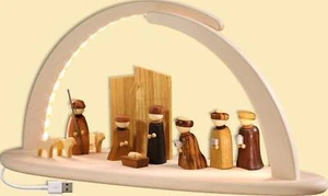 Schwibbogen Christi Geburt mit LED Beleuchtung HxBxT = 21x42x13cm NEU Lichterbog - Bild 1 von 1