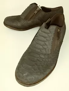 NUOVI mocassini Free People da donna US 6/6,5 EU 36 marrone scamosciato rettile in rilievo 2341 - Foto 1 di 11