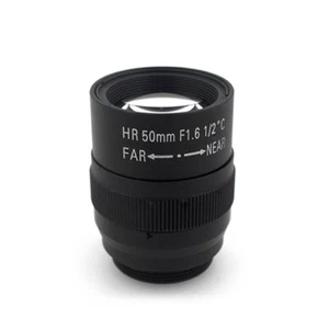 Camera Lens 1MP Focal Length 50mm F1.6 C Mount FOV 9.33° Format 1/2" - Picture 1 of 2
