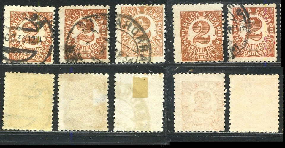 S1223L(2)-LOTE DE 5 SELLOS ESPAÑA 1933 CIFRAS EDIFIL 678 (o) - Imagen 1 de 1