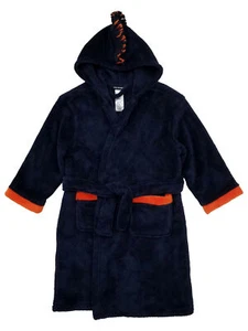 Joe Boxer Boys Navy Blue & Orange Plush Fleece Mohawk Hooded Bath Robe XS 4/5 - Picture 1 of 1