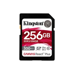 Kingston Canvas React Plus 256GB SDXC, karta pamięci, UHS-II U3, klasa 10, V90 - Zdjęcie 1 z 3