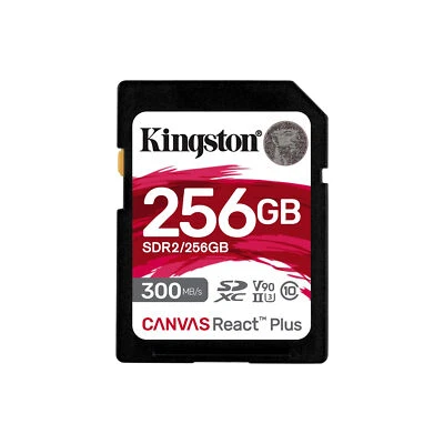 Kingston Canvas React Plus 256 GB SDXC, Speicherkarte, UHS-II U3, Class 10, V90 - Bild 1 von 3