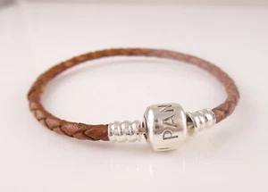 Auténtico Pulsera PANDORA MARRÓN CAMELLO CUERO ÚNICO 590705 CBN-S3 8,1"~20,5 cm - Imagen 1 de 5