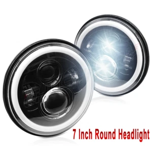 Halo 7Inch LED Headlight for Datsun 240Z 260Z 280Z 280ZX 1970-78 H4 Bulb - Picture 1 of 9
