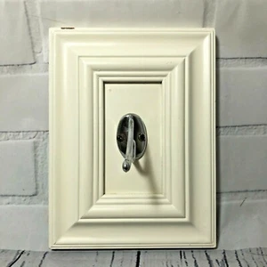 Wall Hook In Wood Frame Robe Purse Bathroom 8" x 6" Shabby Farmhouse - Picture 1 of 7