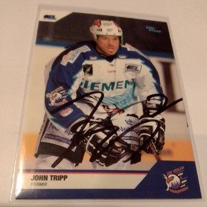 DEL Card Die Adler Mannheim 2004/05 Signed John Tripp # 21