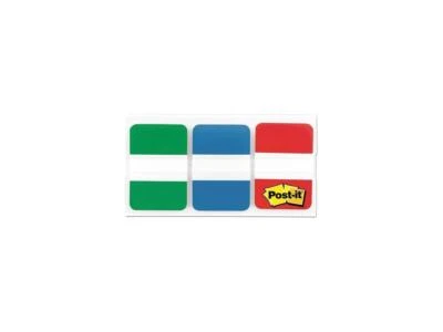 Post-it 686GBR File Tabs, 1 X 1 1/2, Blue/Green/Red, 66/Pack — 第 1/4 张图片