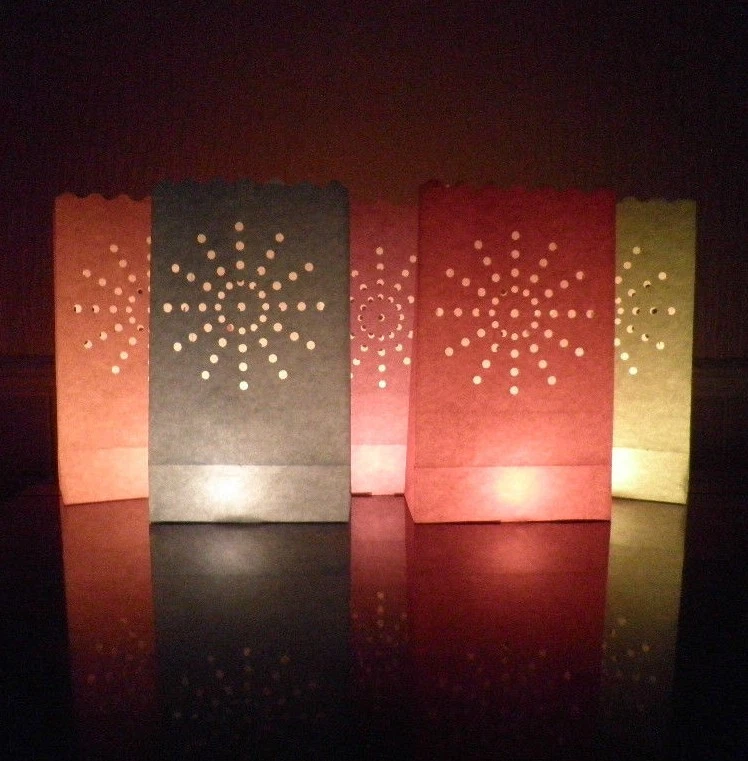 CANDLE BAGS UK 26cm Candle Bags - pack of 10 colour luminary paper lanterns
