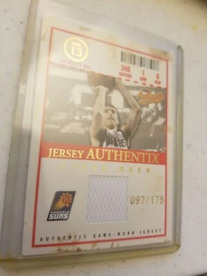 2004-05 Fleer Authentix Jersey /175 Steve Nash #JA-SN HOF M/NM Game Worn Jersey - Image 1 of 2