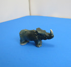 Vintage Japanese Ceramic Black Rhino Figurine Japan
