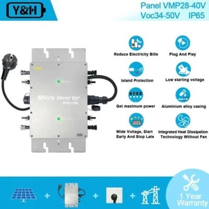 1200W Solar Grid Tie Micro Inverter MPPT DC28-50V AC230V for 30V 36V Solar Panel - Bild 1 von 7