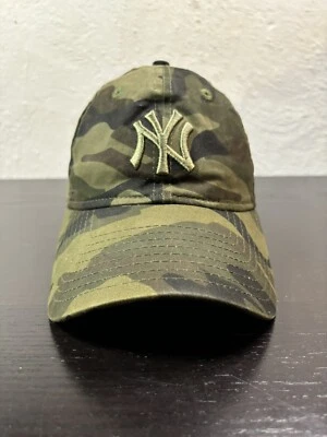 New York Yankees Women’s New Era 9Twenty MLB Hat Cap (Adult Strapback) Camo - Image 1 of 4