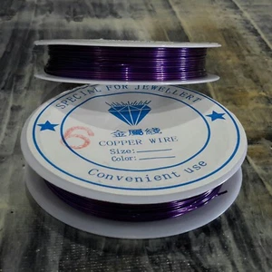 Jewelry Wire, Purple, 22 Gauge,0.6mm, 8 mtr, Nickel Free, Free postage Oz - Picture 1 of 1