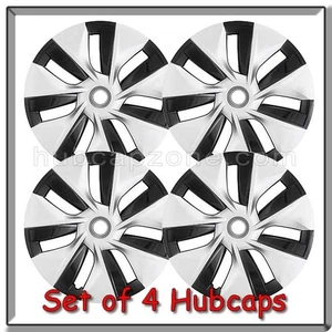 Set of 4 19" Silver/Black Tesla Model Y Hubcaps 2020-2024 Replica Wheel Covers - Picture 1 of 2