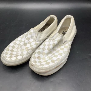 Vans off The Wall Checkerboar Gray/White Mens 7.5 Slip On Shoes | Free Shipping - Picture 1 of 6