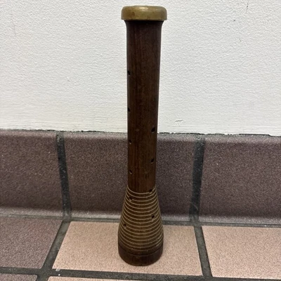 Antique Wooden Rustic Bobbin Beehive Spindle Industrial Primative Brown 12" T - Image 1 of 4