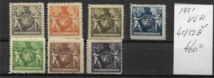 LICHTENSTEIN @ GUTER SATZ 1921 Mi.45/52B MVLH 460,00 € NIEDRIGSTART @128 - Bild 1 von 1
