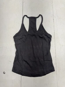 Shein Solid Dark Gray Ribbed Racerback Tank Top Womens Size Medium NEW - Picture 1 of 5