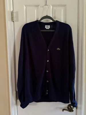 Cárdigan vintage azul marino Lacoste Izod años 80’s - 90’s azul marino Foto 1 de 3