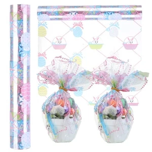 100 ft Easter Clear Cellophane Wrap Roll 31.5 in x 100 ftClear Wrapping Paper... - Picture 1 of 7