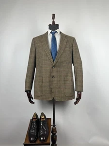 Vintage Burberrys Men's Multicolor Houndstooth Wool Cashmere Blazer Jacket US 46 - Picture 1 of 14