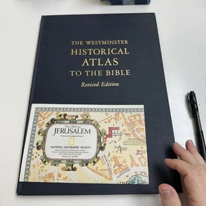 Vintage 1956 THE WESTMINSTER HISTORICAL ATLAS TO THE BIBLE Revised Ed &Bonus Map - Imagen 1 de 20