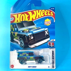 HOT WHEELS 2025 DRIFT-ENDER BLUE 114/250 HYY00 HW FIRST RESPONSE NEW MODEL - Picture 1 of 2
